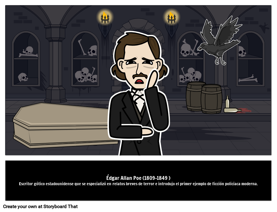 ¿Quién fue Edgar Allan Poe? Storyboard por esexamples