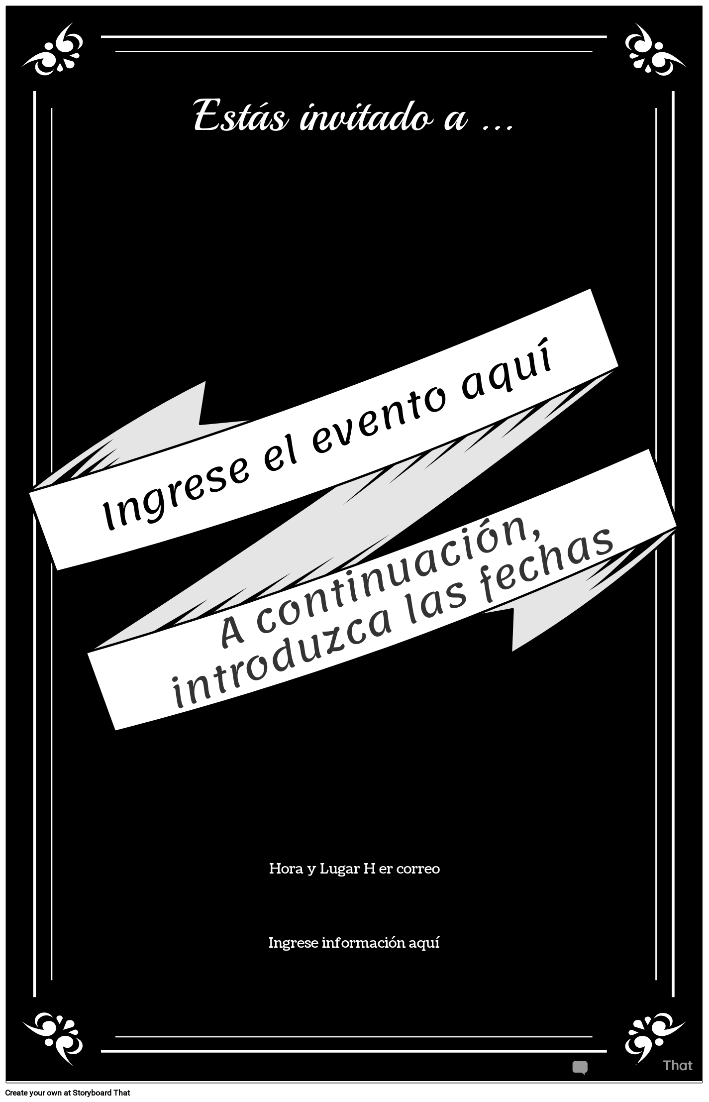 Cartel de Evento 2 Storyboard por esexamples