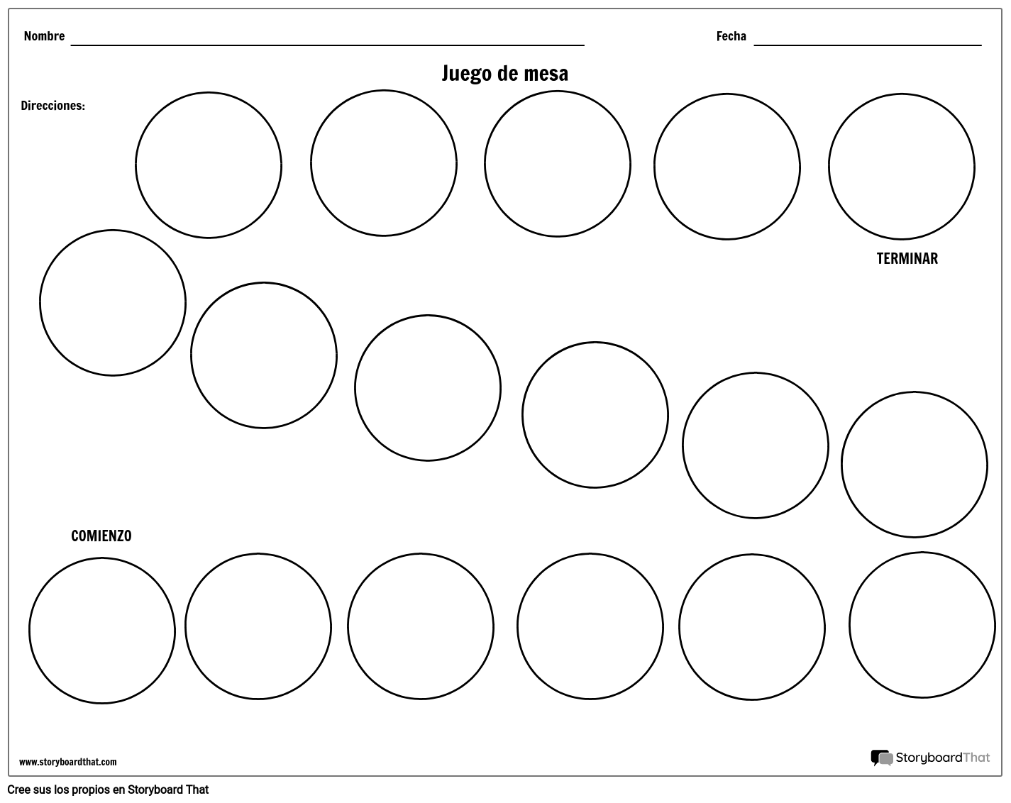 Círculos De Juego De Mesa Storyboard By Es Examples 5435