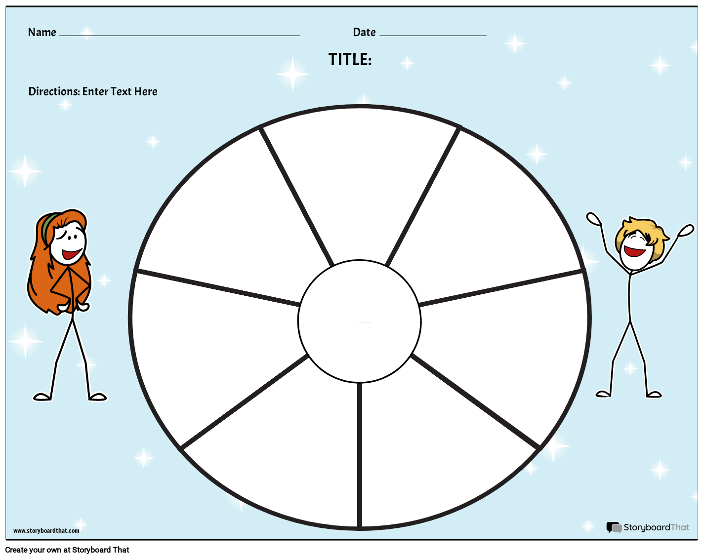 Plantilla de Gráfico Circular — Creador de Gráficos Circulares —  Organizador Gráfico Circular | StoryboardThat