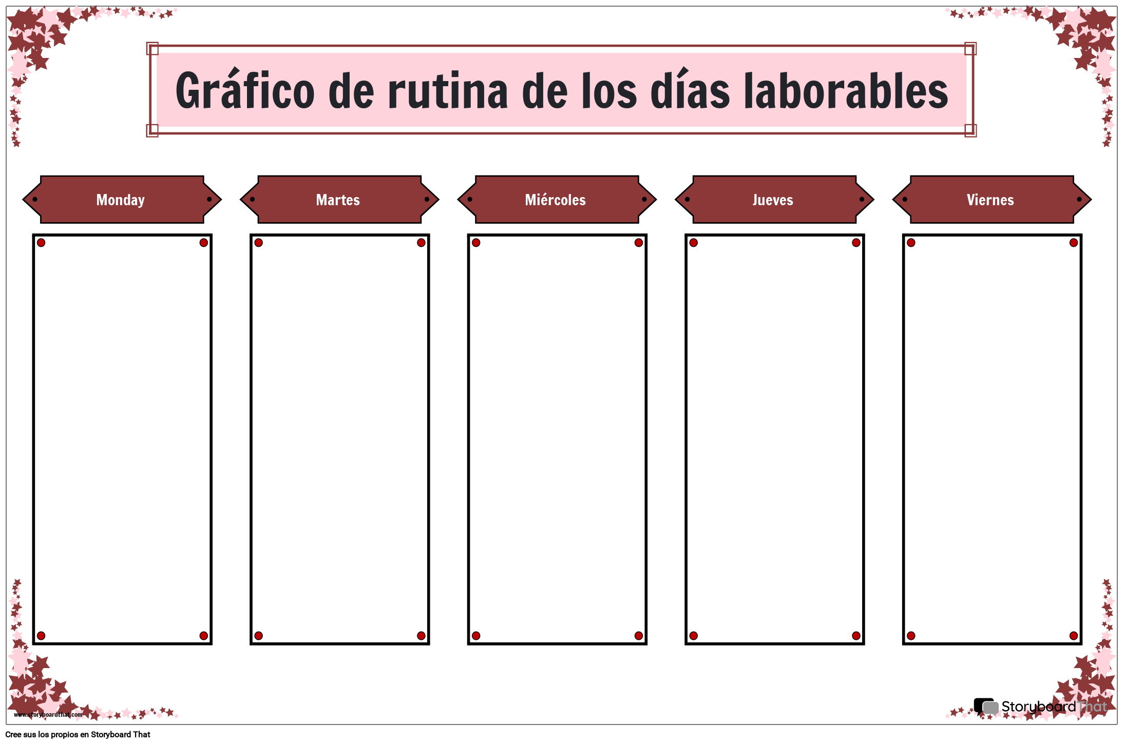 Cuadro de Rutina Semanal Storyboard por es-examples