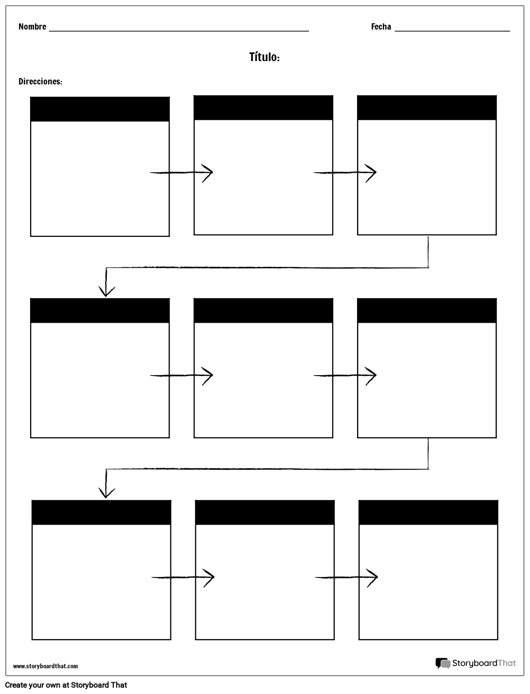 Diagrama de Flujo - 9 Storyboard por es-examples