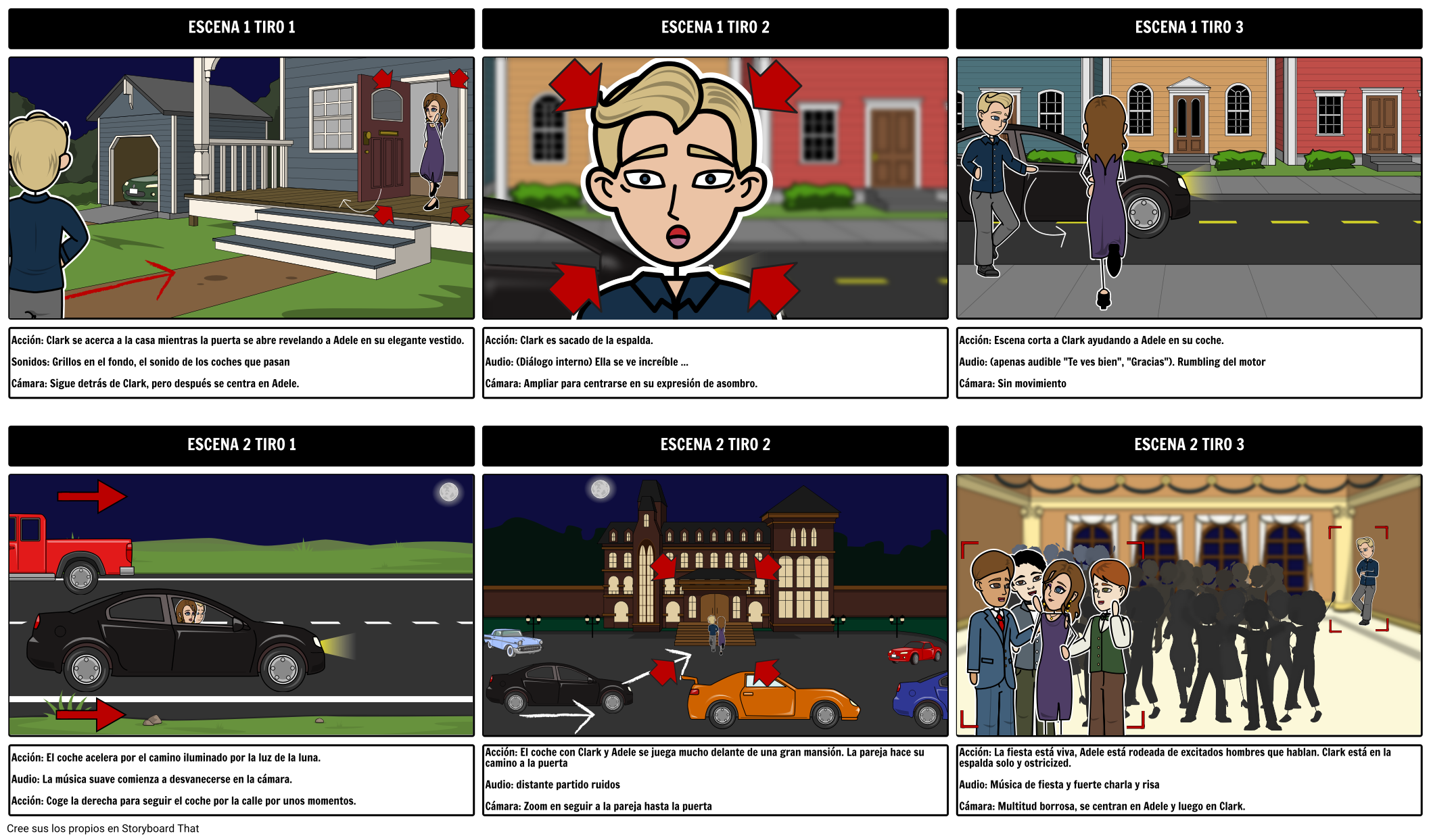 Dirección Cinematográfica Storyboard by es-examples