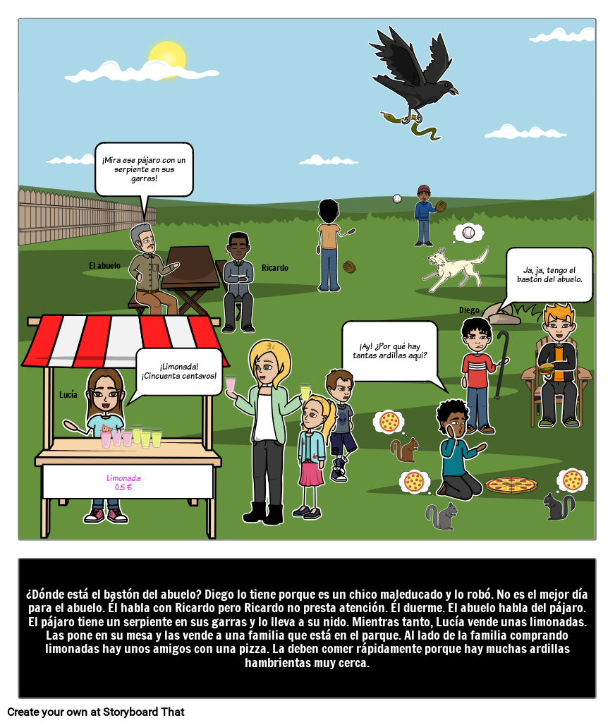 Direct Objects Pronouns - Escena Creativa Storyboard