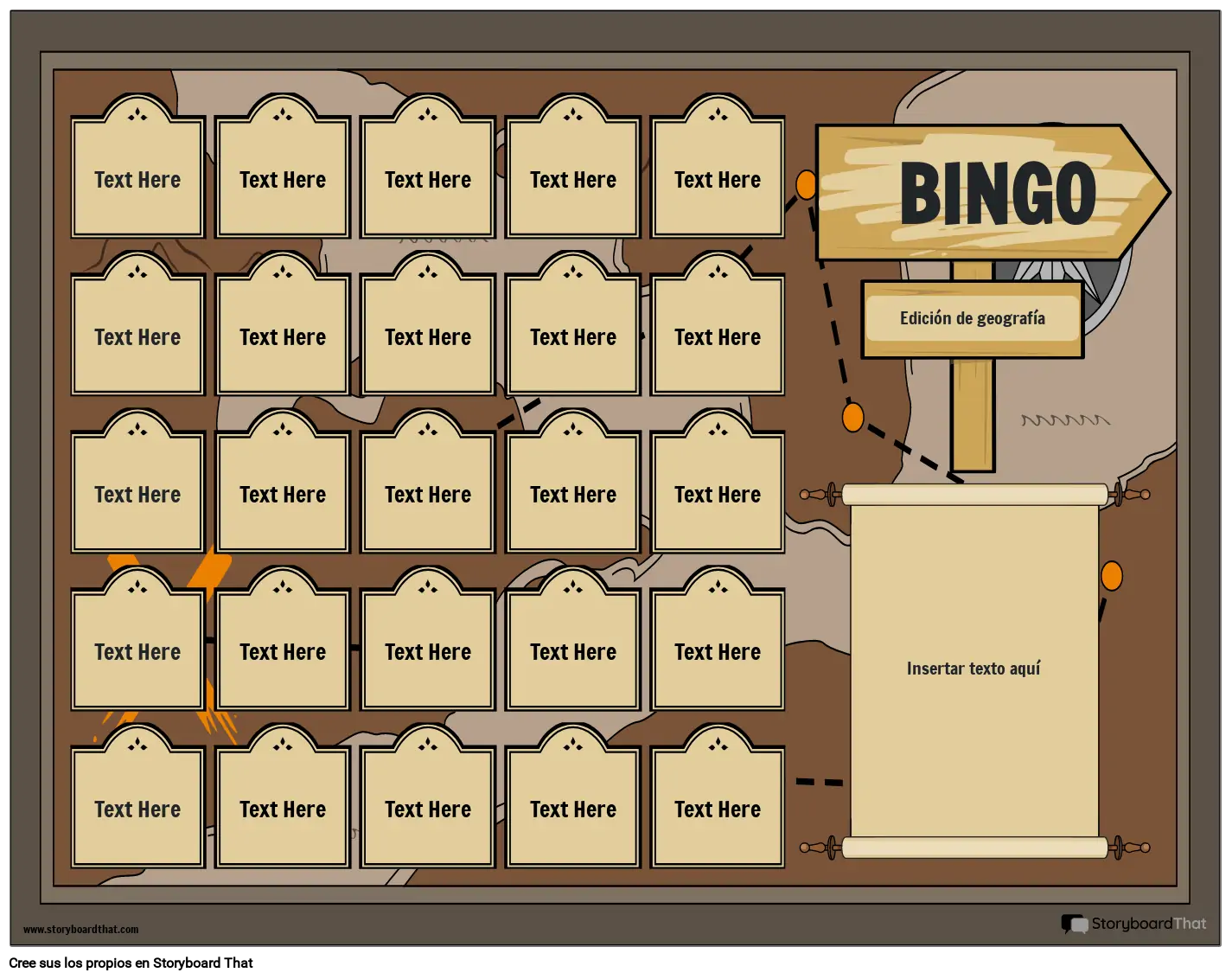 Edición de Geografía del Juego de Bingo