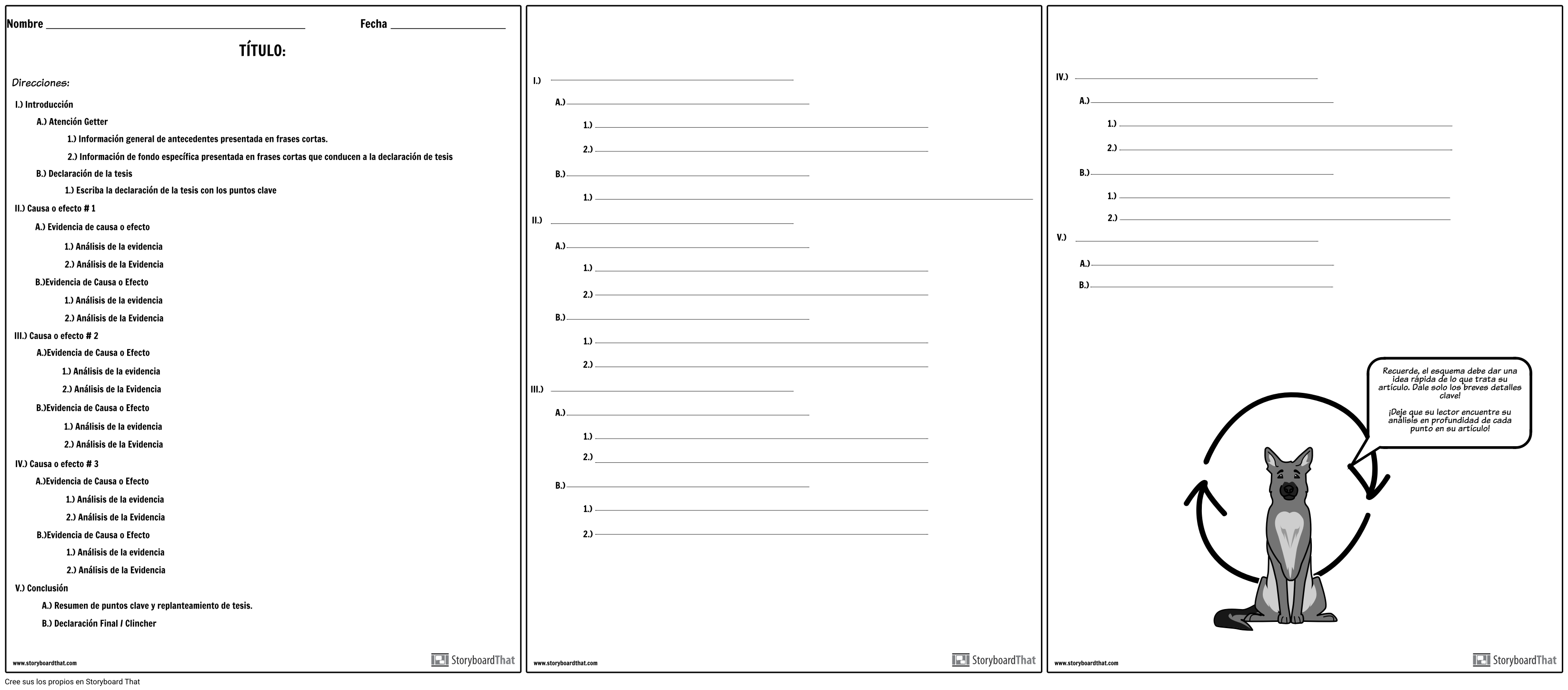 Esquema De Causa Y Efecto Storyboard By Es-examples