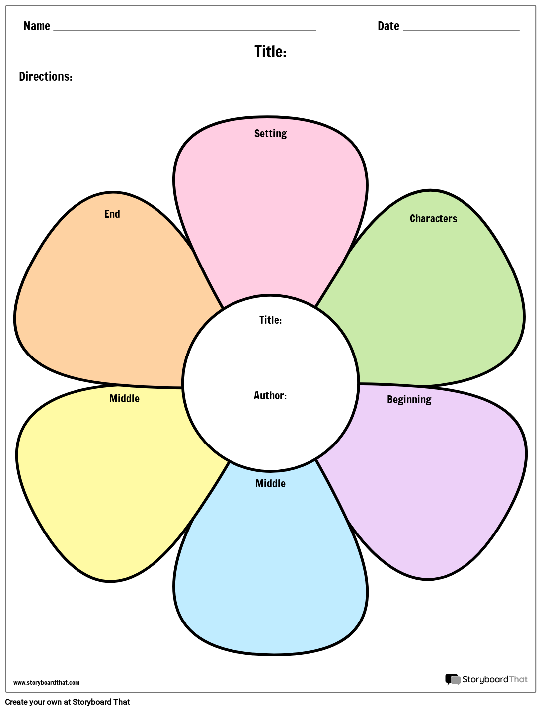 Flor Story Map Color Storyboard by es-examples