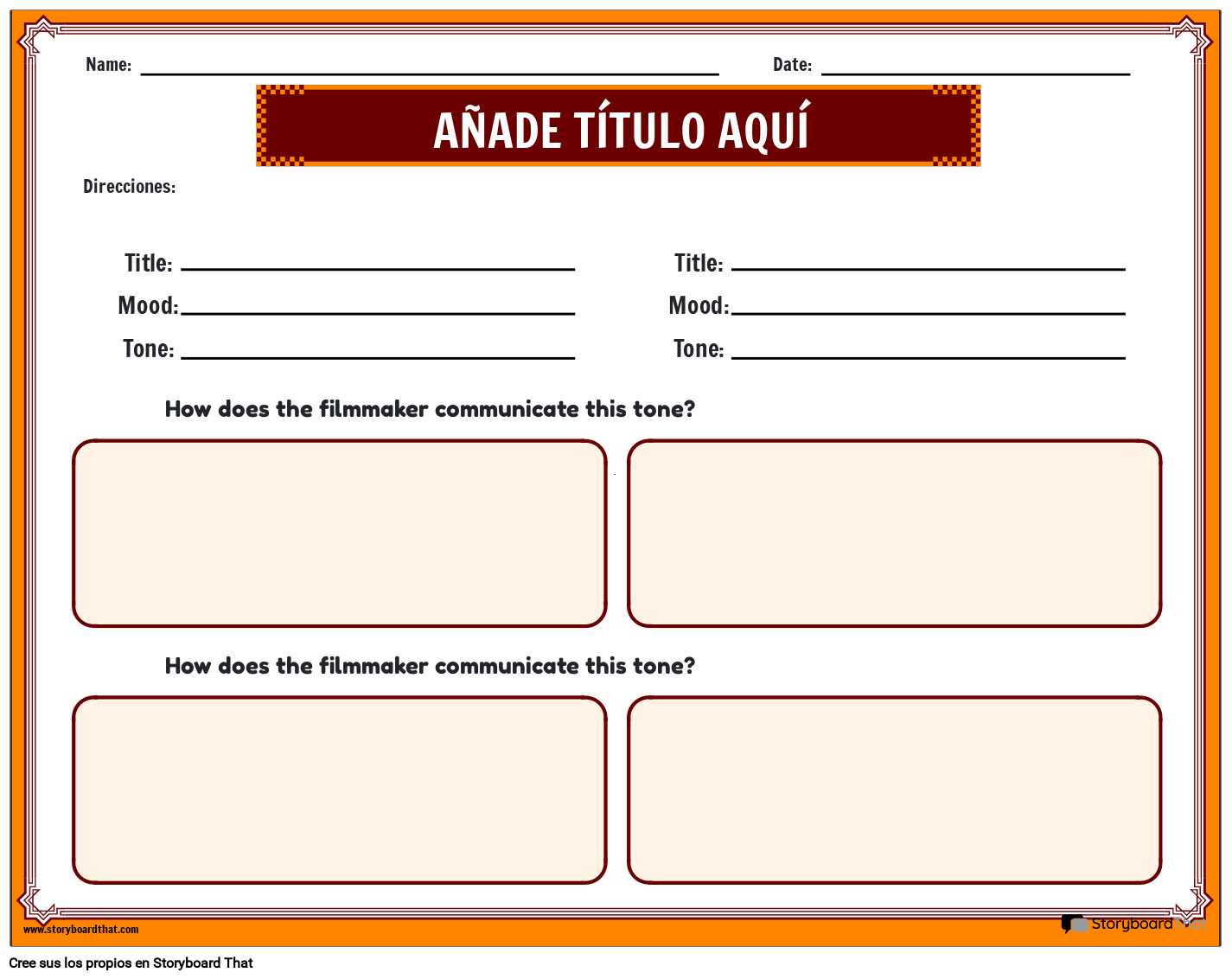 Tono Example Hojas De Trabajo Sobre Tono Y Estado De ánimo Ejemplos De Mood Boards