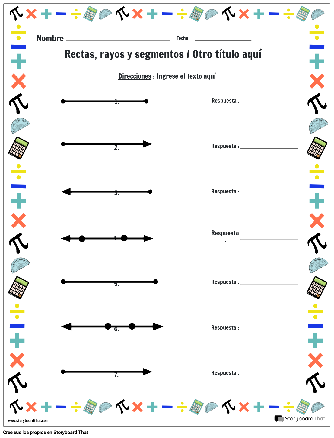 matemática de rayos