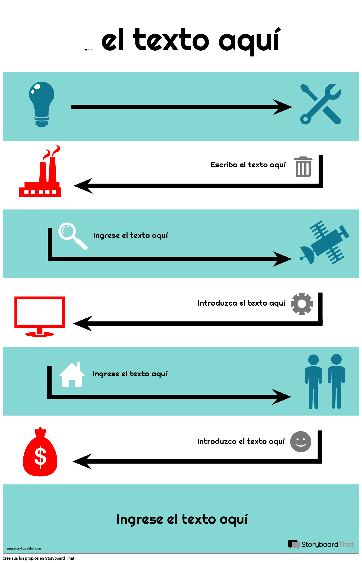 infografía del proceso storyboard por es examples
