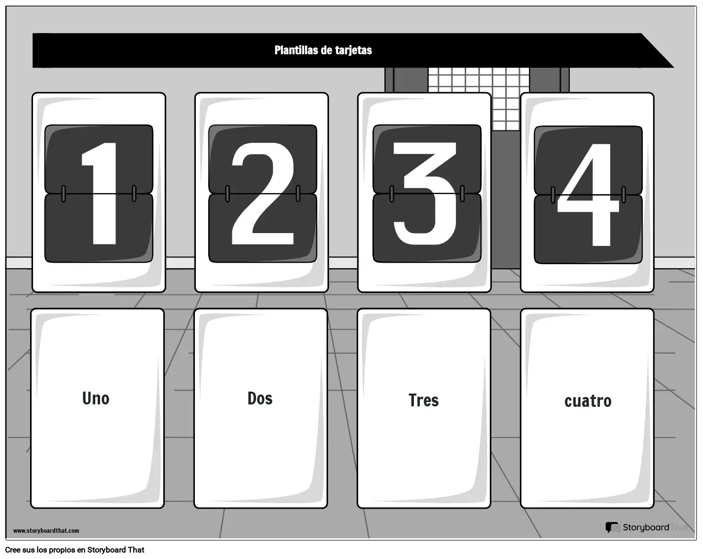 Juego De Cartas De Contar Números Storyboard By Es Examples 2095