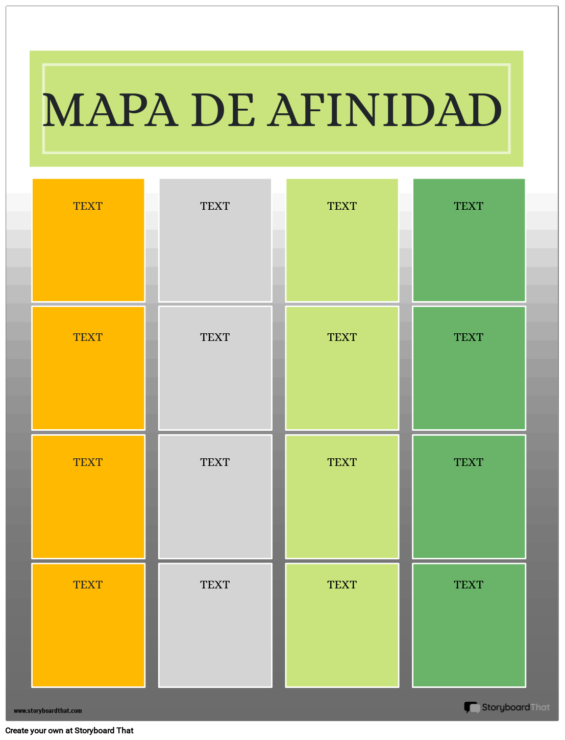 Mapa de Afinidad 4 Storyboard por es-examples