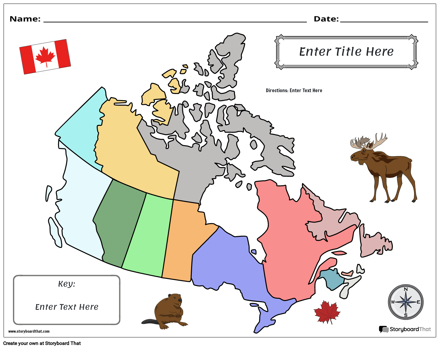 Mapa de Canadá