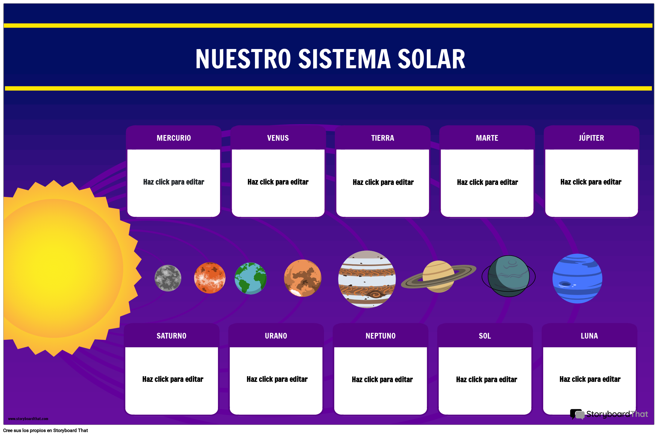 Nuestro Sistema Solar Póster Storyboard By Es-examples