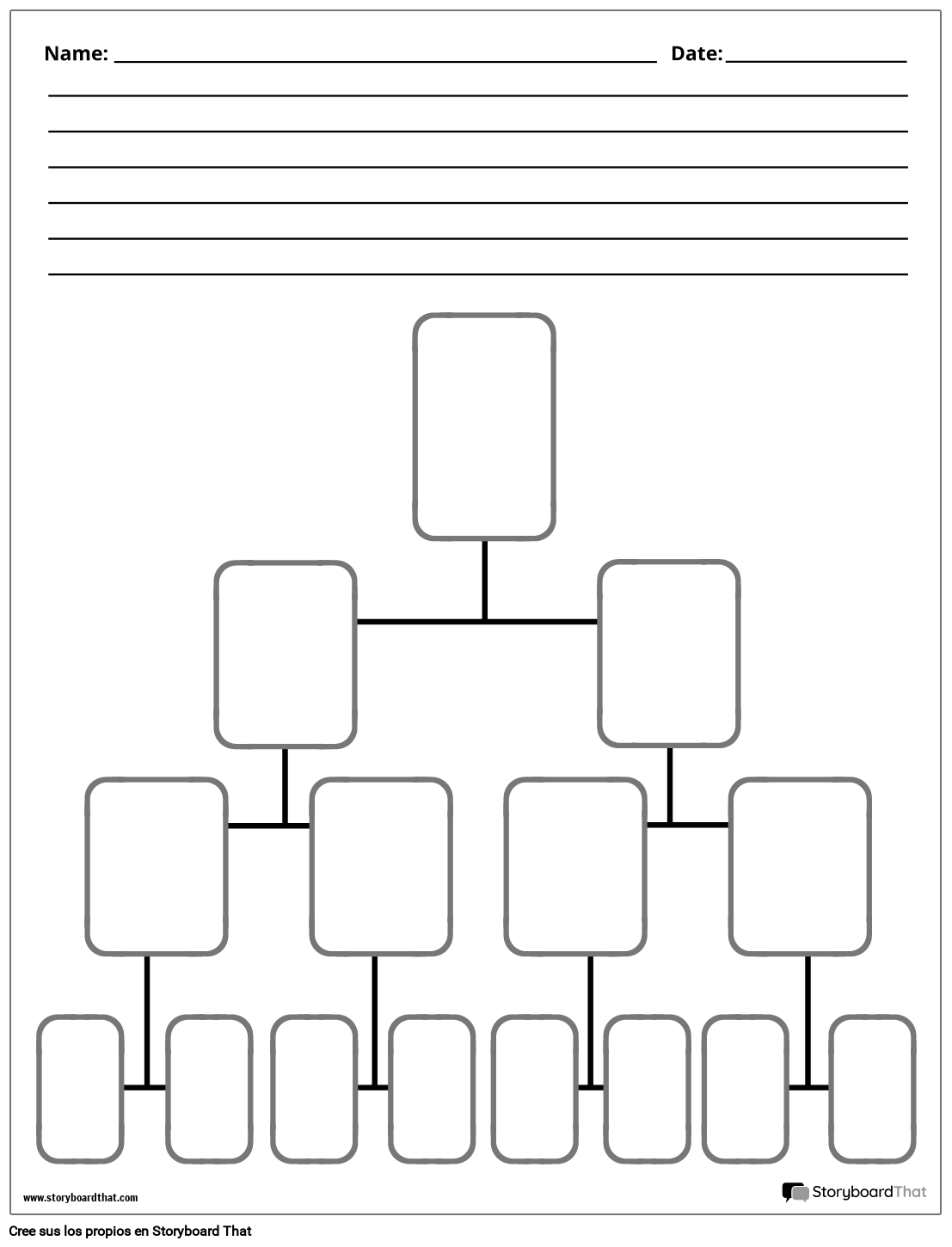 plantilla de diagrama de línea en blanco para niños