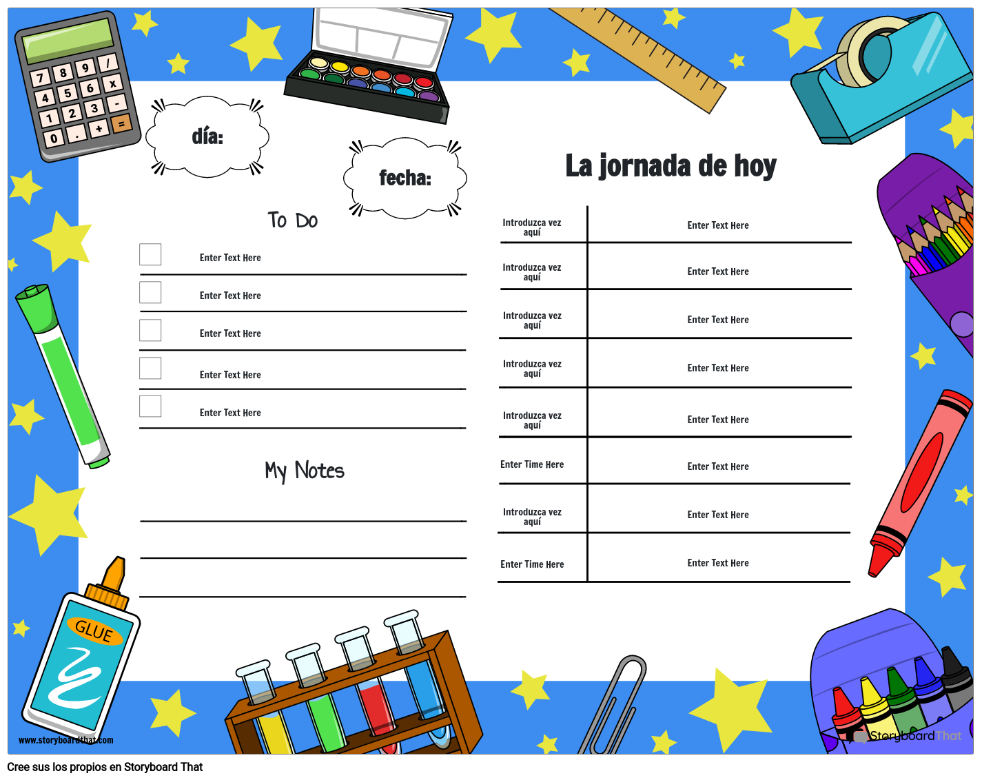 Planificador Diario 2 Storyboard Por Es Examples 9214