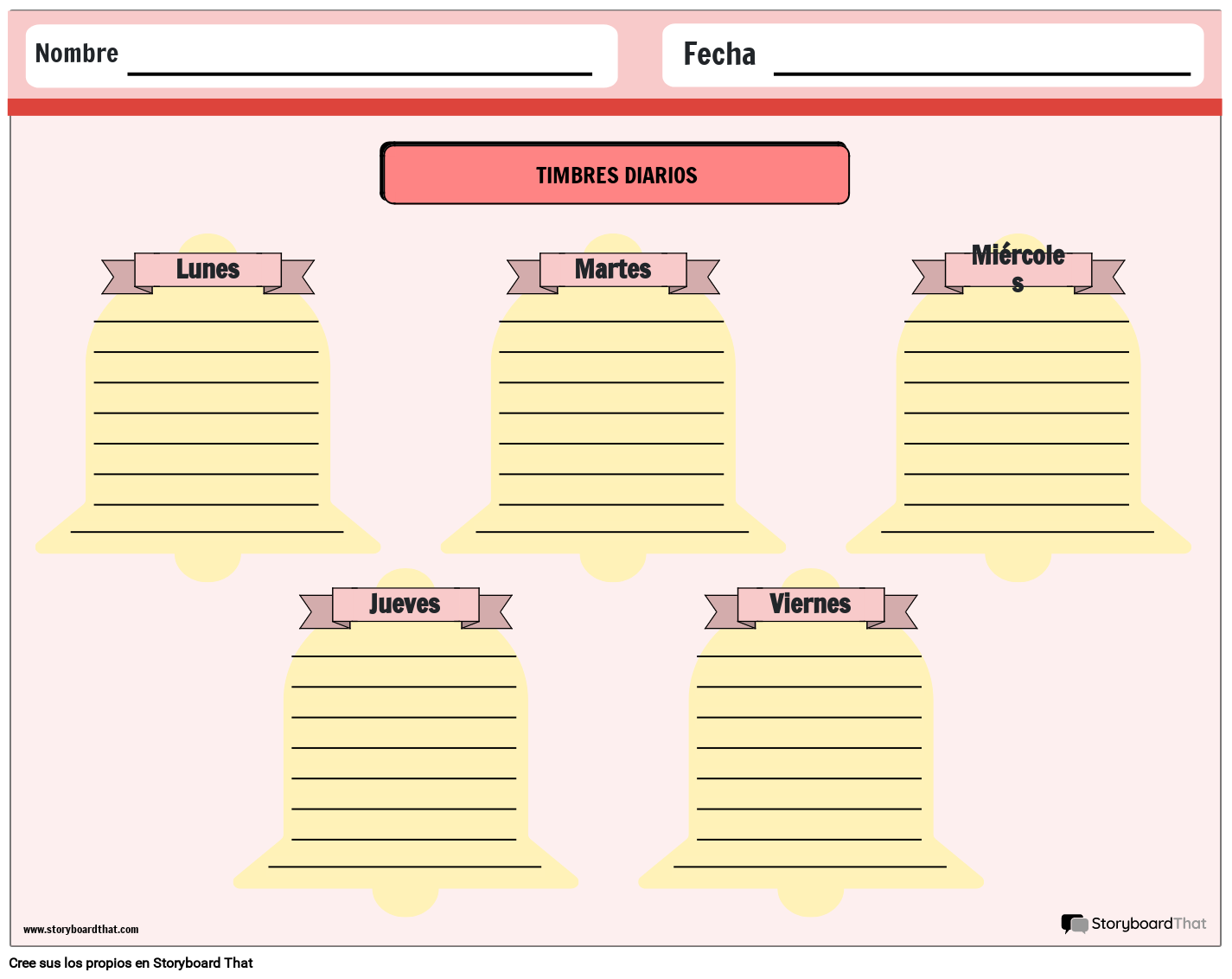 Plantilla de Campaneros Diarios Storyboard by es-examples