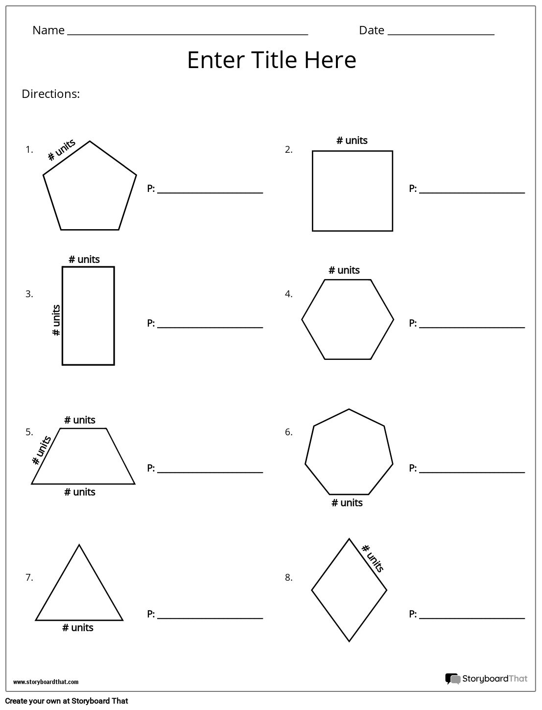 Plantilla de Formas Perimetrales