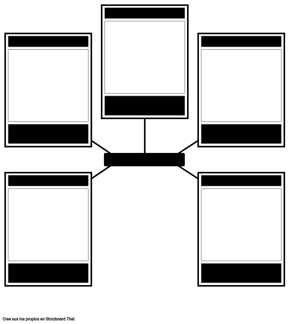 Plantilla De Mapa De 5 Células Araña Storyboard 2151