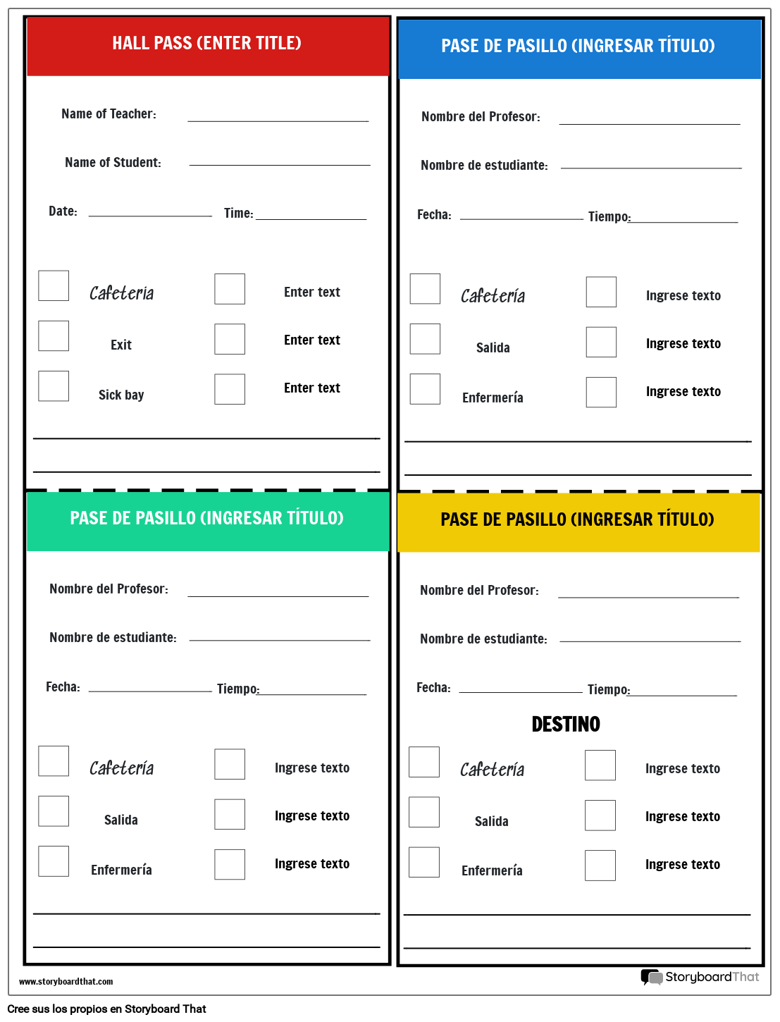 Plantilla De Pase De Pasillo Storyboard Por Es Examples 2559