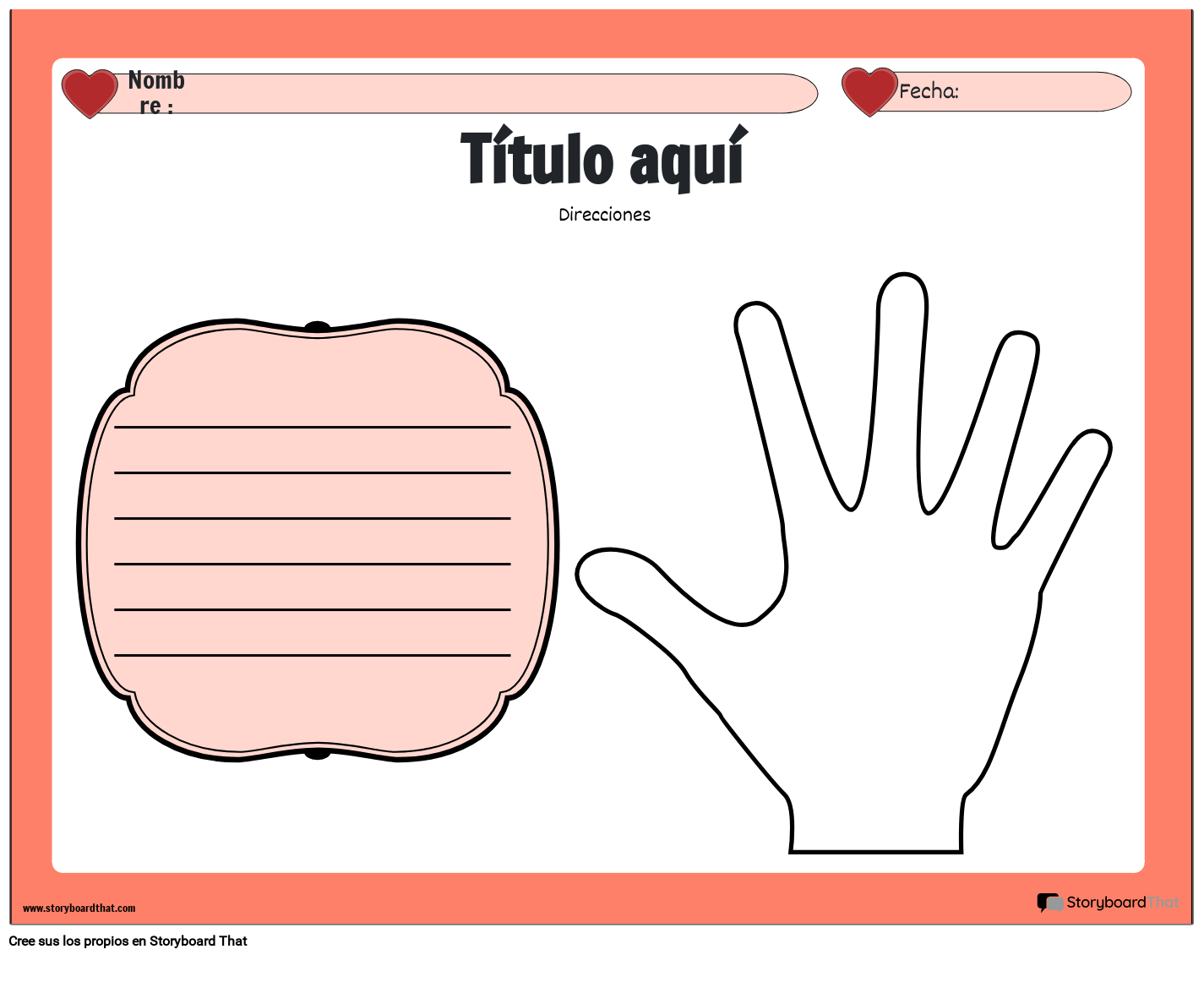 Plantilla Imprimible De Las Manos Amigas De Mamá