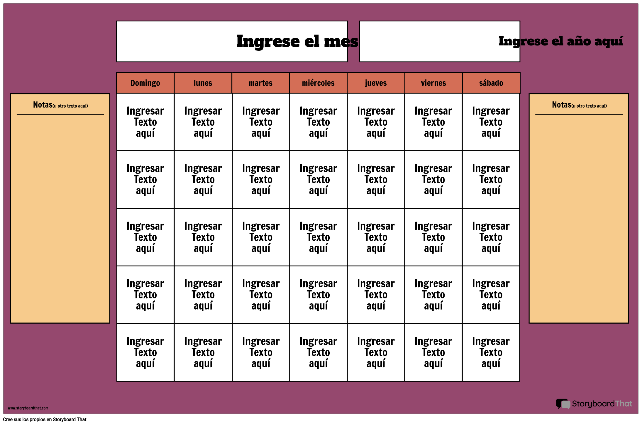 Póster Calendario 2 Storyboard Por Es Examples