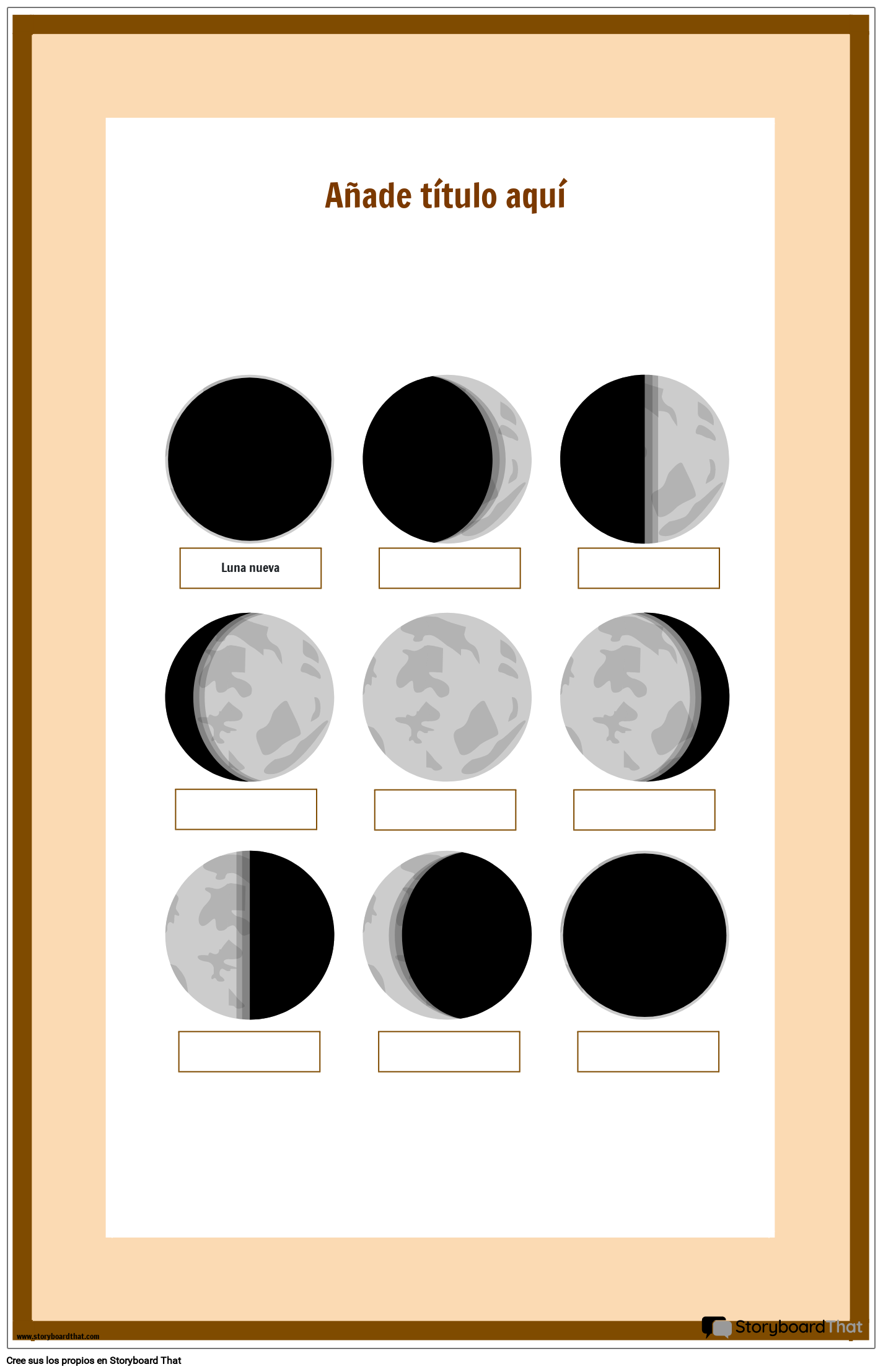 Póster Fases De La Luna Storyboard Por Es Examples