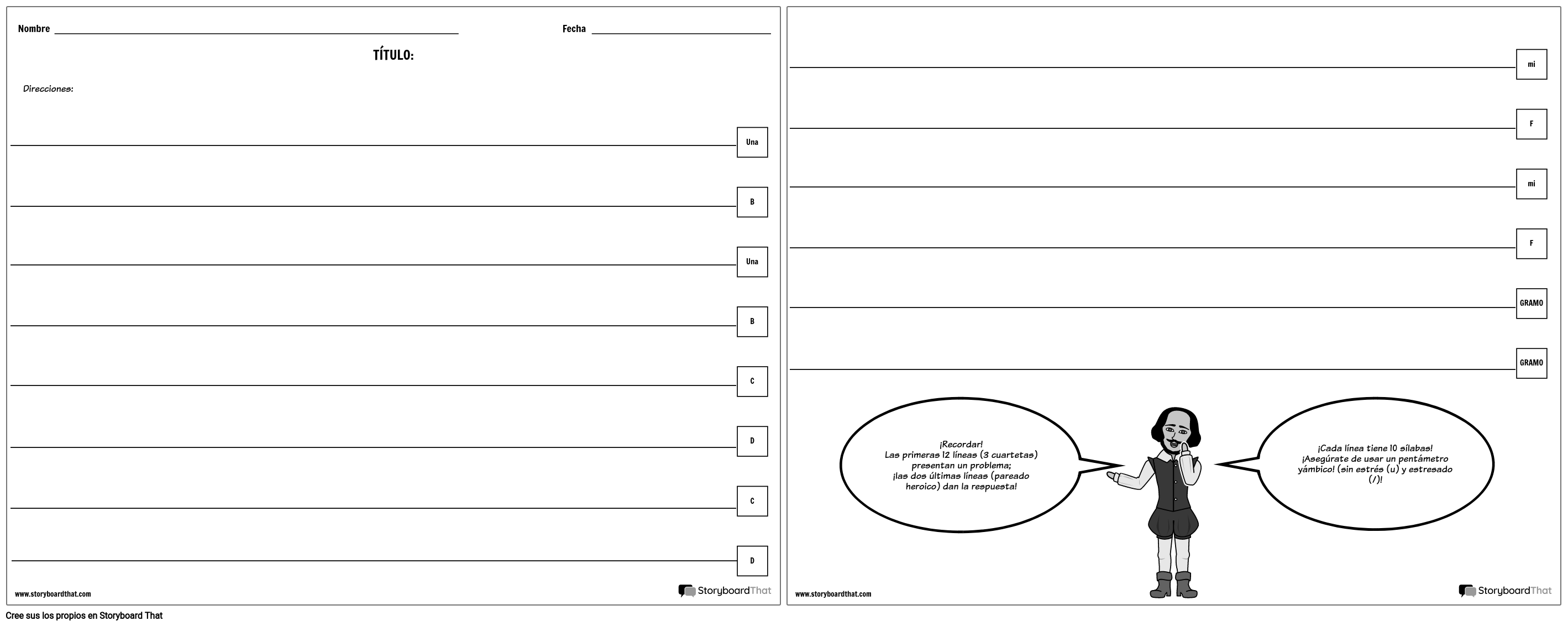 plantilla de diagrama de línea en blanco para niños