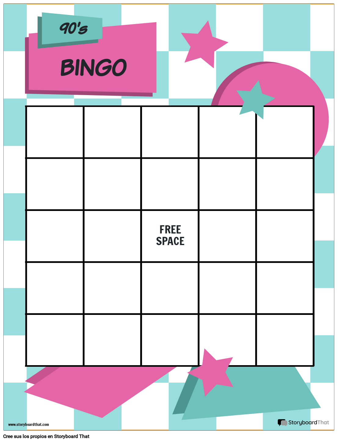 pronto Activamente recibir Plantilla de Cartones de Bingo — Hacer Cartones de Bingo | StoryboardThat