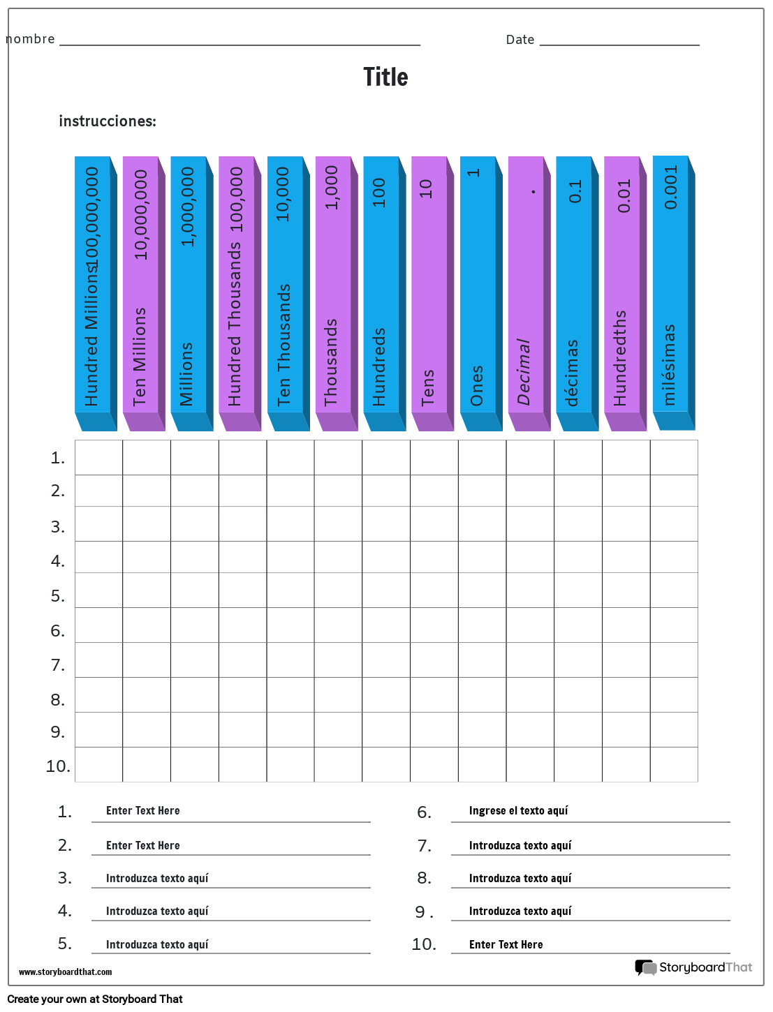 Valor Posicional 3 Storyboard by es-examples