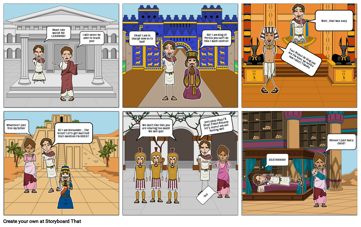 The comic of Alexander the great Storyboard by es99865