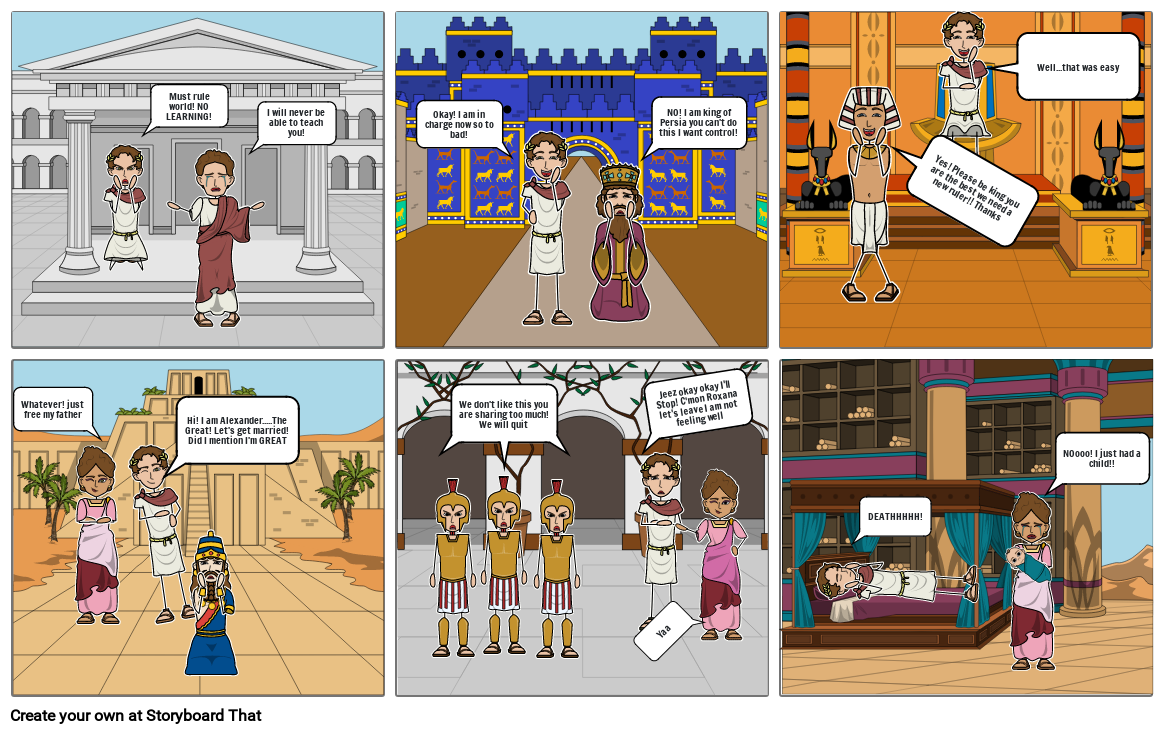 The comic of Alexander the great