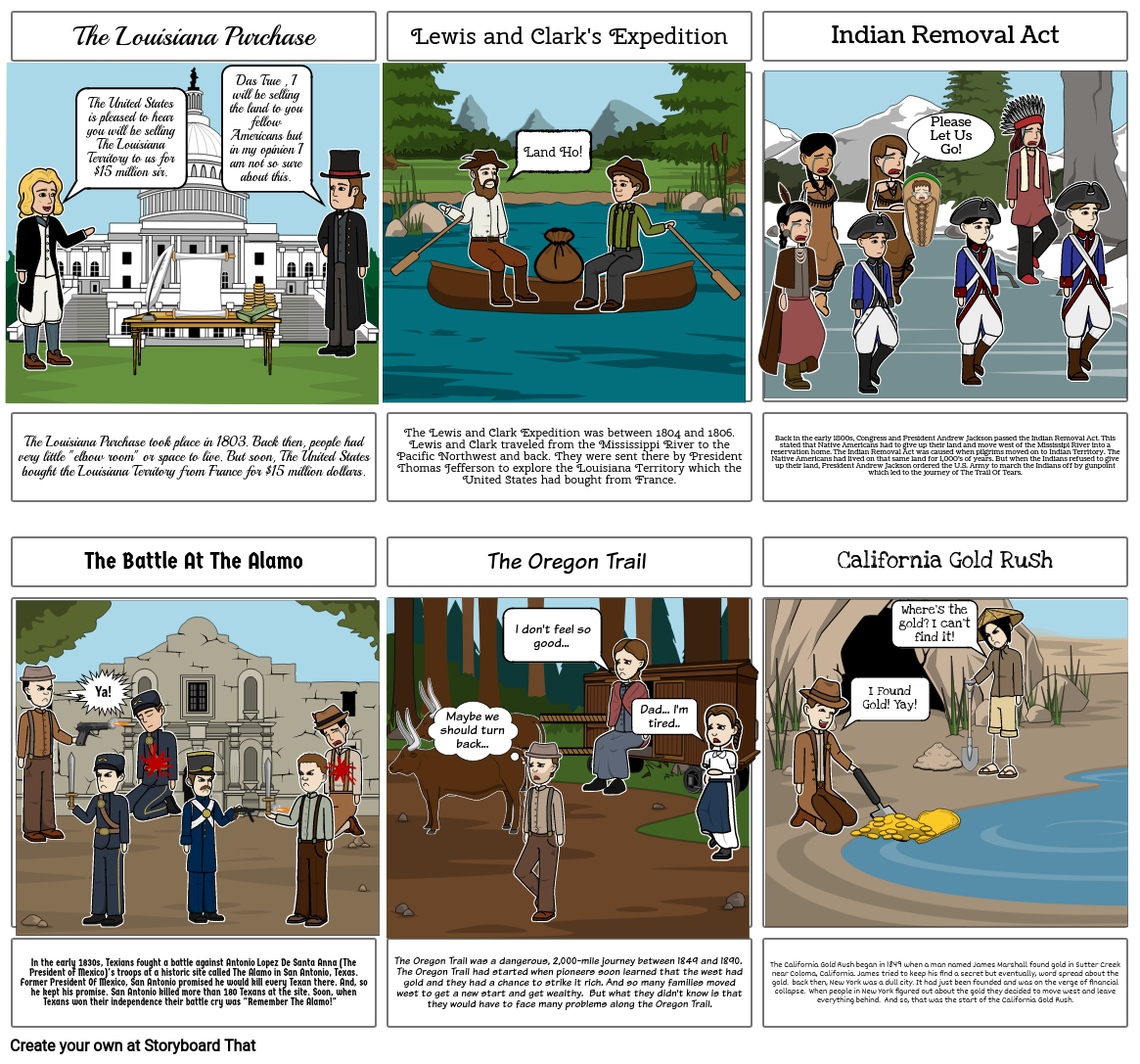 Westward Expansion Project Storyboard par esrihaasini