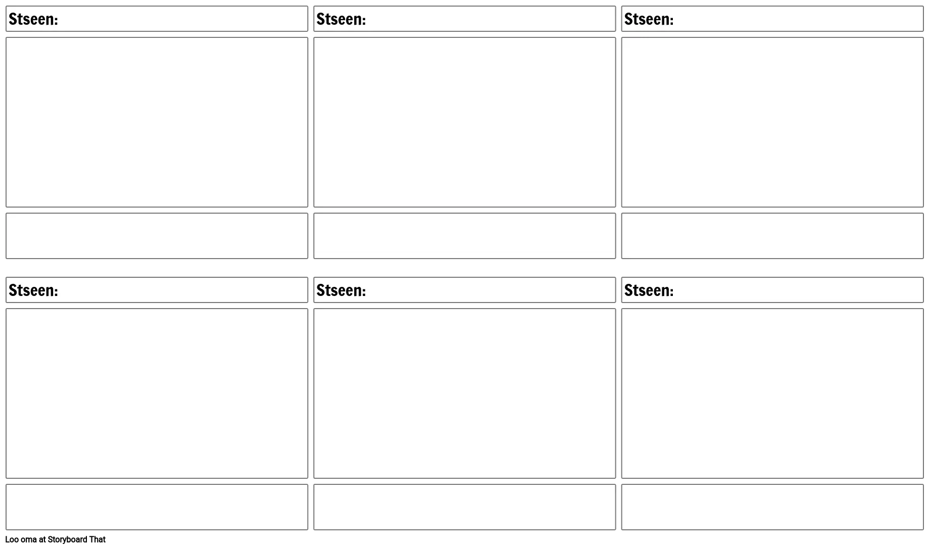 Blank Film Storyboard Template