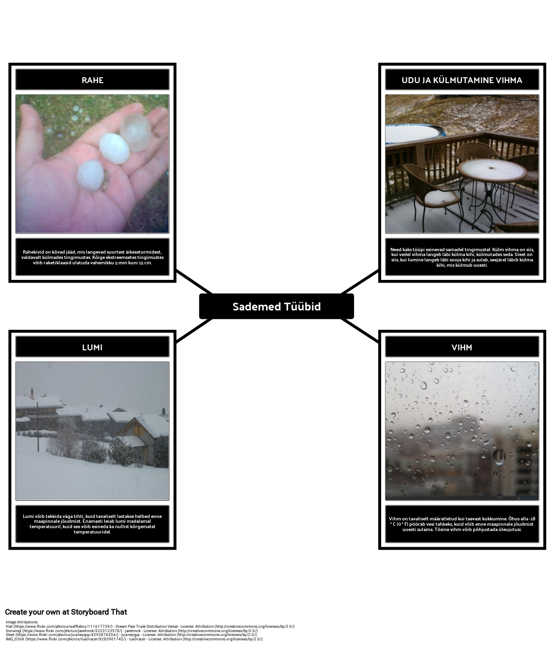Precipitation Types Storyboard por etexamples