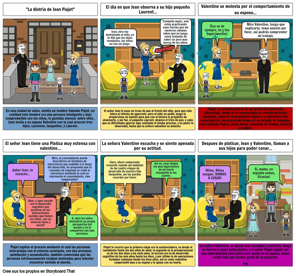 Historia de Jean Piaget Storyboard by eva50940