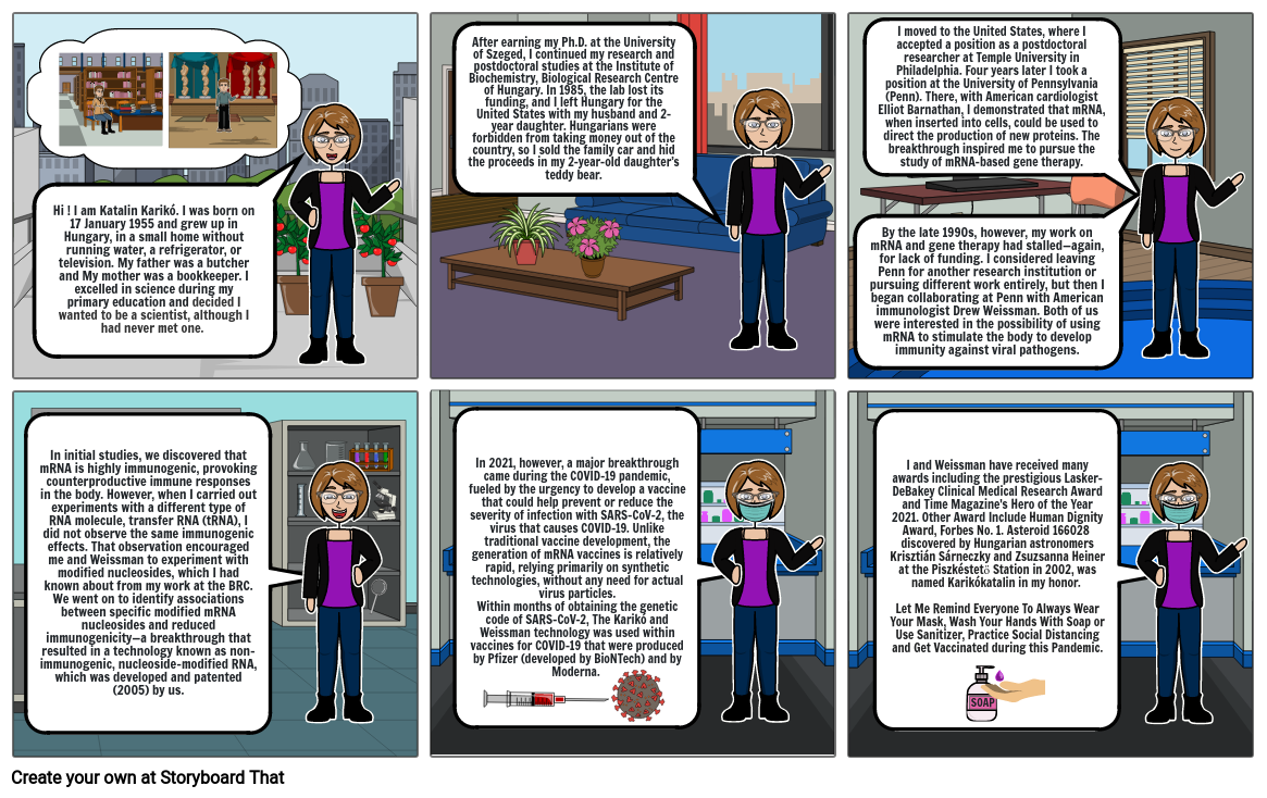 International Women&#39;s Day Challenge - Comic Strip about the COVID-19 mRNA v