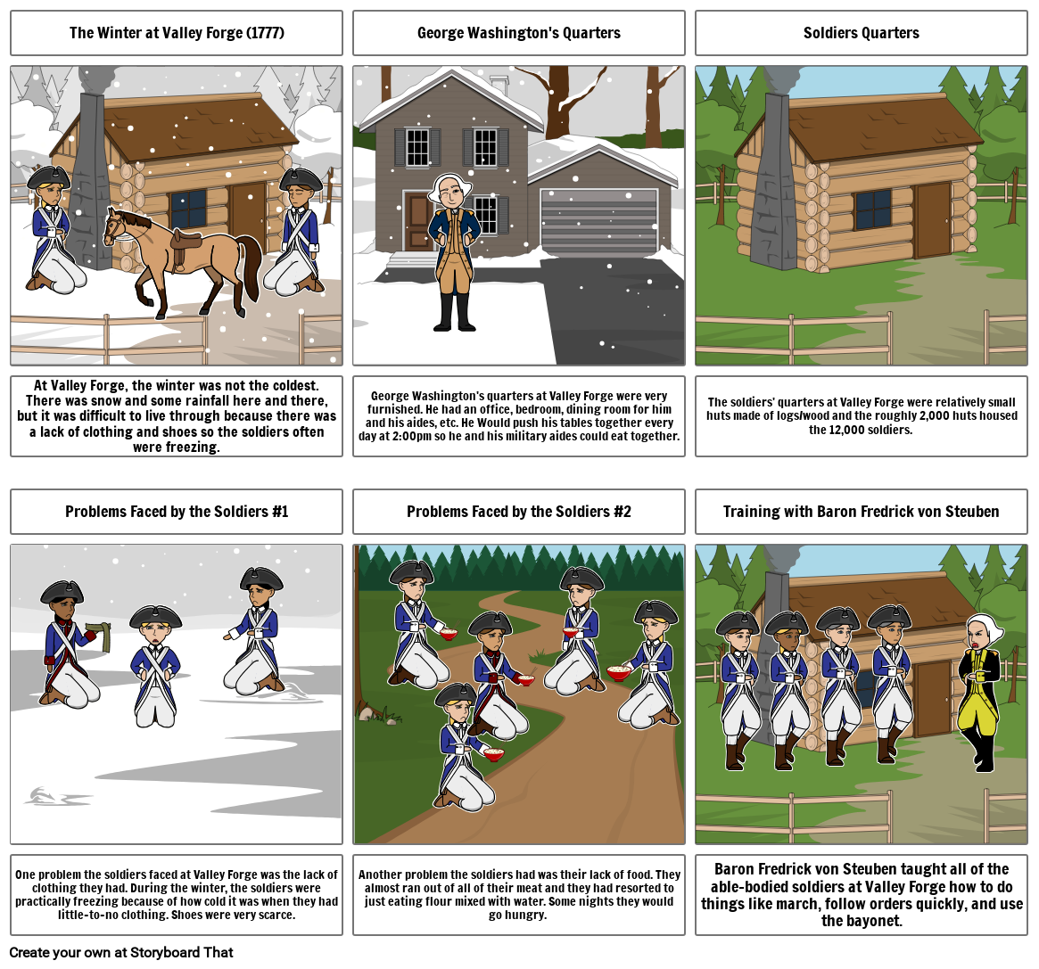 Evie Bracci Valley Forge Storyboard