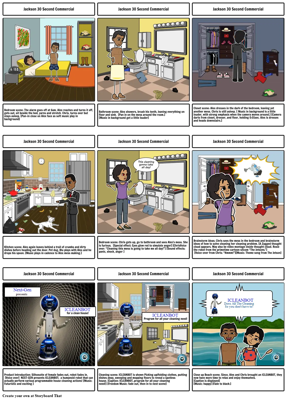 Jackson Commercial Storyboard