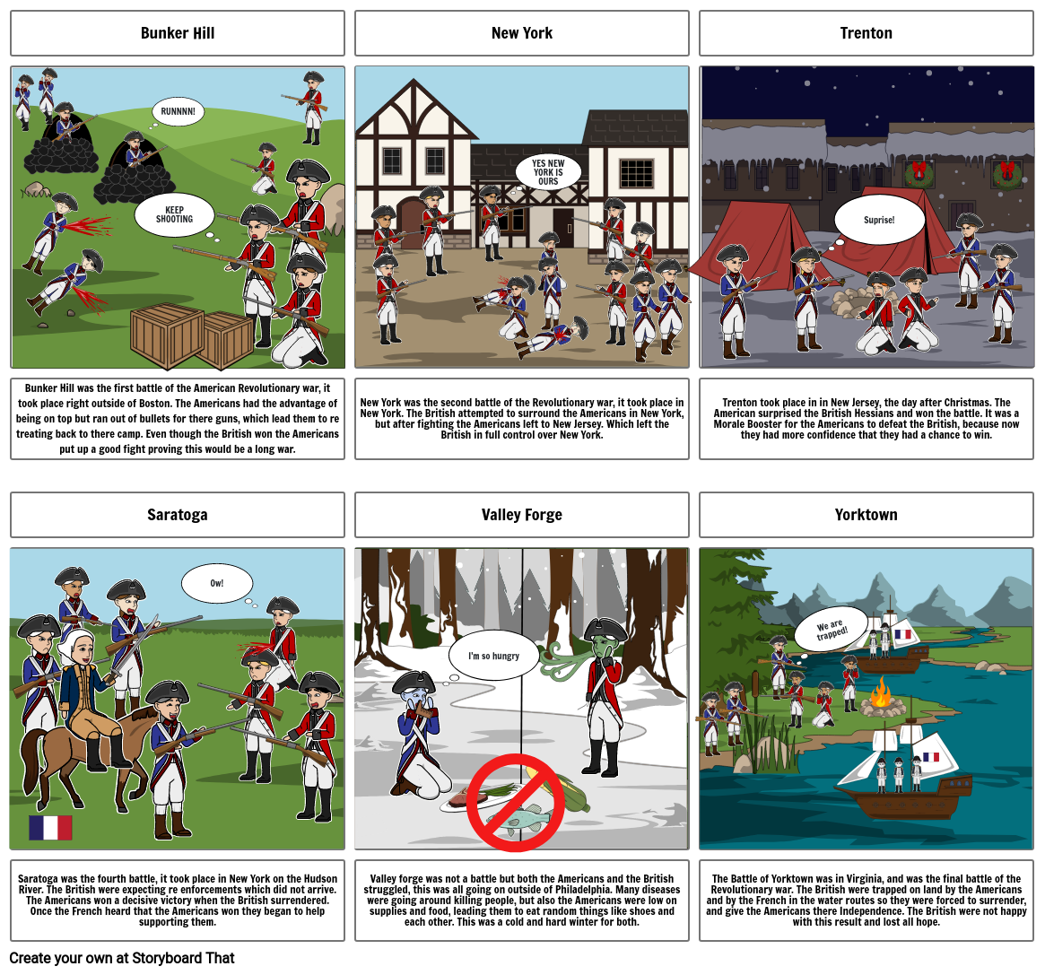 Revolutionary War Storyboard por eyoung98848