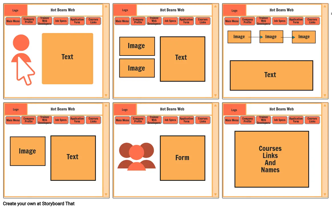 Hot Beans Web Alternative Storyboard