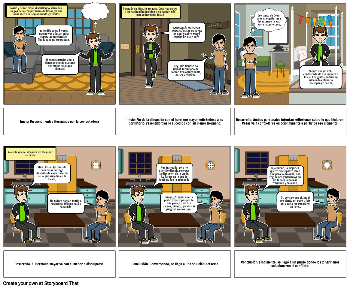 Historieta Control Emocional Storyboard by f033217a