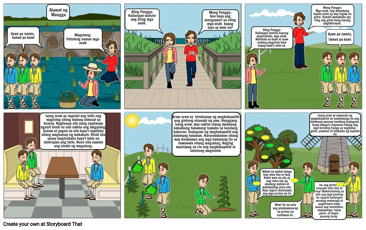 Alamat Ng Mangga Storyboard Par F046ad41 0585