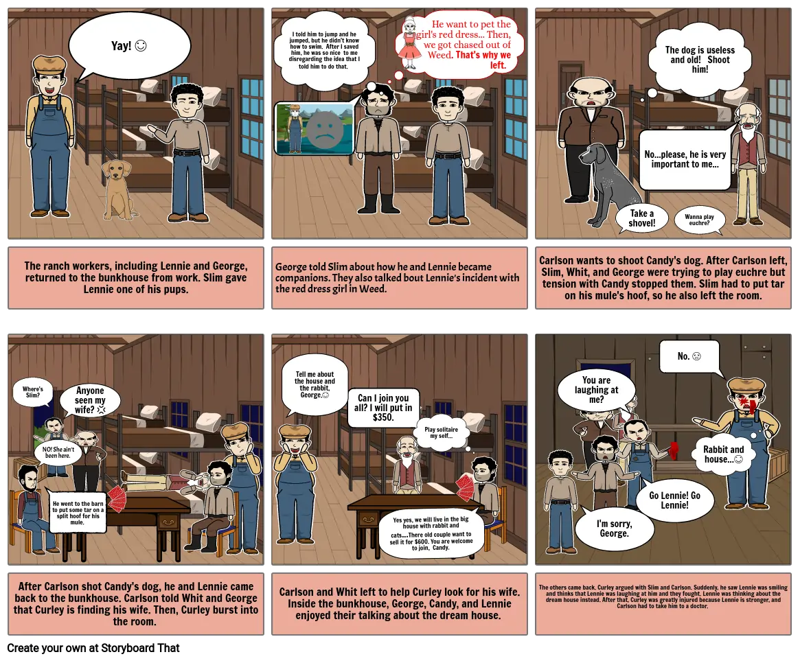 Of Mice and Men Chapter 3: Enrichment Activity