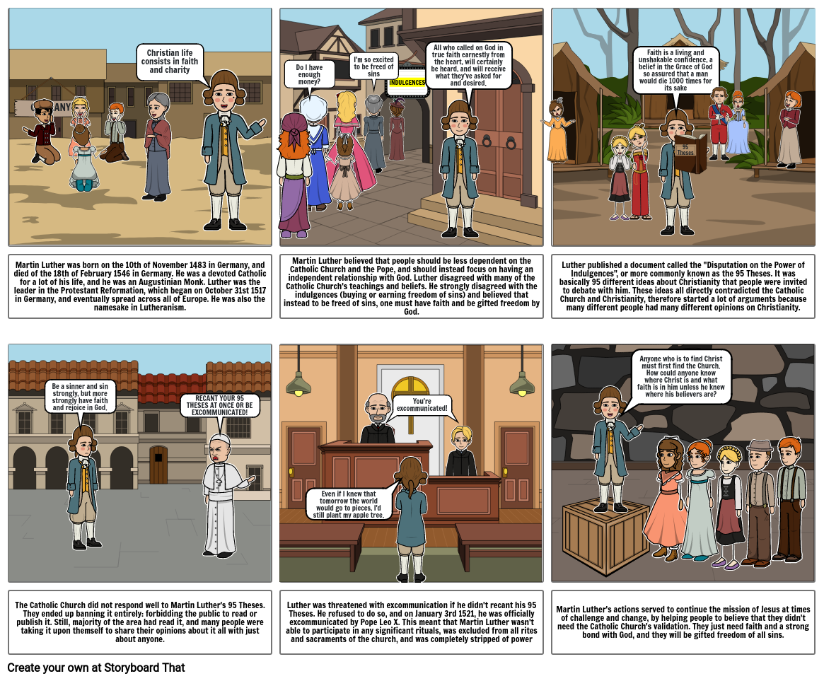 Martin Luther Storyboard por f04fc4e1