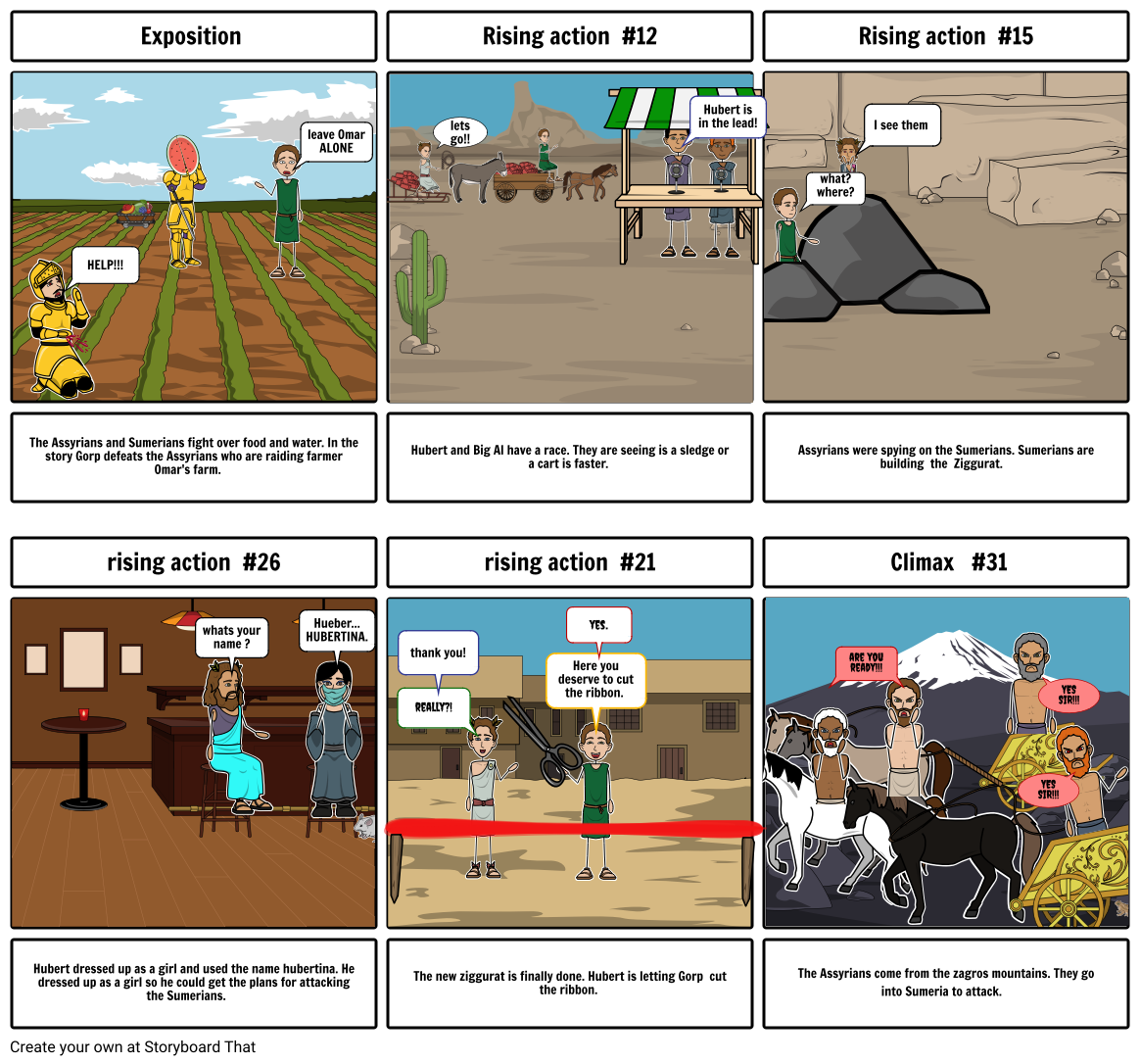 Hubert invents the wheel Storyboard by f084b3e6