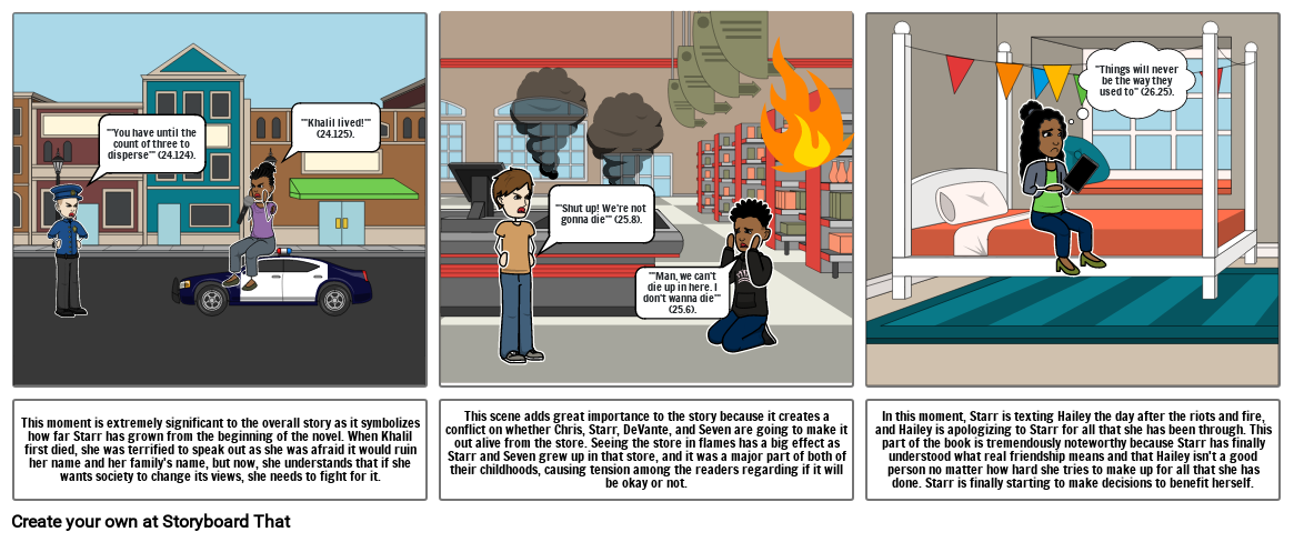 The Hate U Give - Book Slide Activity Storyboard