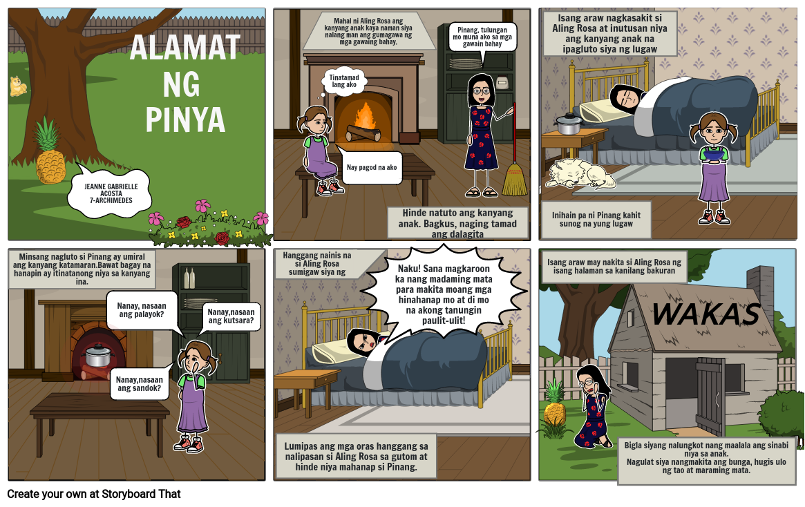 Alamat Ng Pinya Storyboard By F1272bf5
