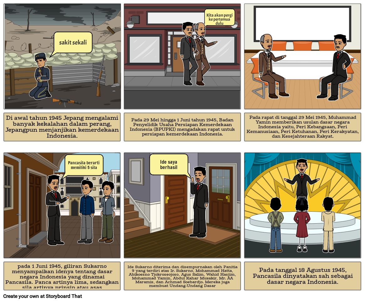 storyboard pancasila