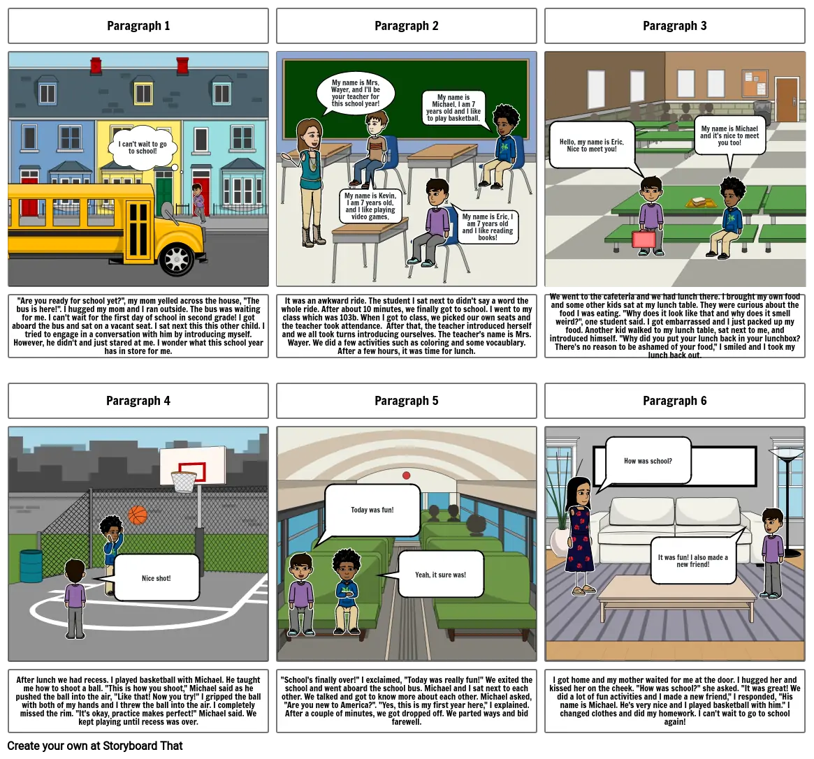 Marking Period 2 ELA storyboard